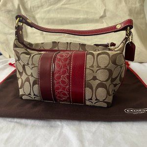 Coach: Small Red and Tan handbag